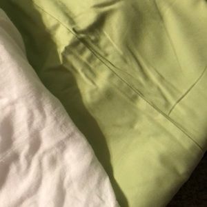 Celery colored cuffed capris